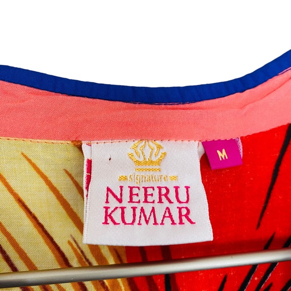 Neeru Kumar Rare India Made Absolutely Stunning Lightweight Floral Dress Medium - Picture 4 of 9